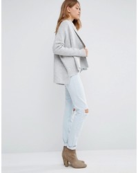 graue klobige Strickjacke von Asos