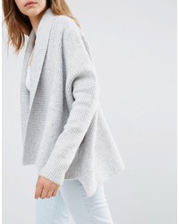 graue klobige Strickjacke von Asos