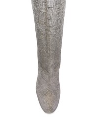 graue kniehohe Stiefel aus Leder von Gia Couture