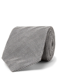 graue Krawatte mit Fischgrätenmuster von Tom Ford