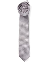 graue Krawatte mit Karomuster von Lanvin