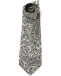 graue Krawatte mit Paisley-Muster von Trussardi