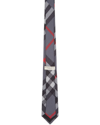graue Krawatte mit Schottenmuster von Burberry