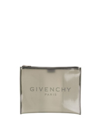 graue Leder Clutch Handtasche von Givenchy