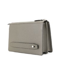 graue Leder Clutch Handtasche von Cerruti 1881