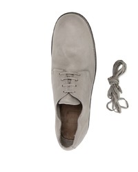 graue Leder Derby Schuhe von Guidi