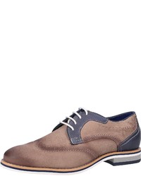 graue Leder Derby Schuhe von Bugatti