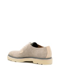 graue Leder Derby Schuhe von Paul Smith