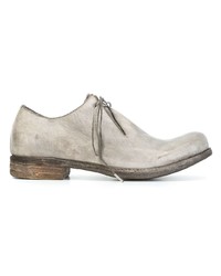 graue Leder Derby Schuhe von A Diciannoveventitre