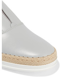 graue Leder Espadrilles von Tod's