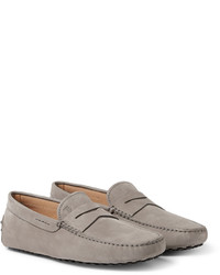 graue Leder Mokassins von Tod's