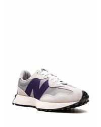 graue Leder niedrige Sneakers von New Balance