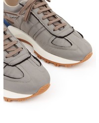 graue Leder niedrige Sneakers von Maison Margiela