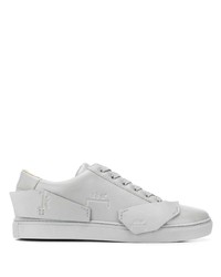 graue Leder niedrige Sneakers von A-Cold-Wall*