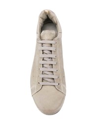 graue Leder niedrige Sneakers von Officine Creative