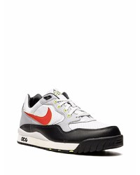 graue Leder niedrige Sneakers von Nike