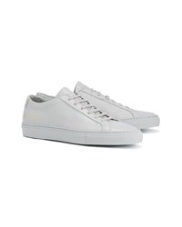 graue Leder niedrige Sneakers von Common Projects