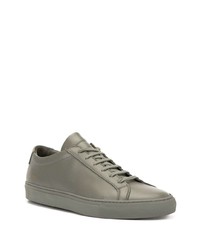 graue Leder niedrige Sneakers von Common Projects