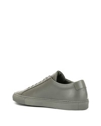 graue Leder niedrige Sneakers von Common Projects