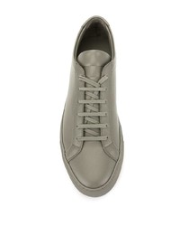 graue Leder niedrige Sneakers von Common Projects