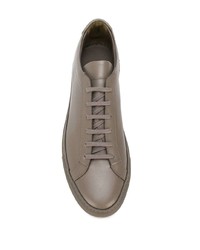 graue Leder niedrige Sneakers von Common Projects