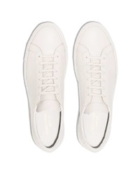 graue Leder niedrige Sneakers von Common Projects