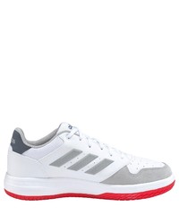 graue Leder niedrige Sneakers von adidas