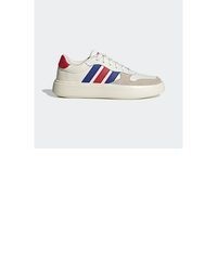 graue Leder niedrige Sneakers von adidas Sportswear