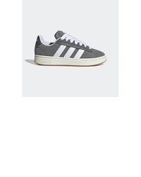 graue Leder niedrige Sneakers von adidas Sportswear
