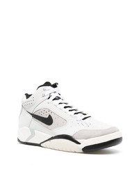 graue Leder niedrige Sneakers von Nike