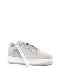 graue Leder niedrige Sneakers von Nike