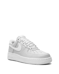 graue Leder niedrige Sneakers von Nike