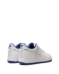 graue Leder niedrige Sneakers von Nike