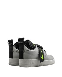 graue Leder niedrige Sneakers von Nike