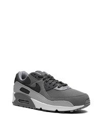 graue Leder niedrige Sneakers von Nike