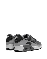 graue Leder niedrige Sneakers von Nike