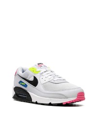 graue Leder niedrige Sneakers von Nike