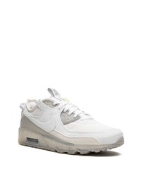 graue Leder niedrige Sneakers von Nike