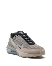 graue Leder niedrige Sneakers von Nike