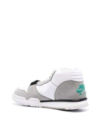 graue Leder niedrige Sneakers von Nike