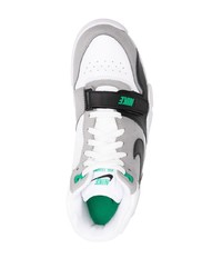 graue Leder niedrige Sneakers von Nike