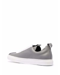 graue Leder niedrige Sneakers von Scarosso