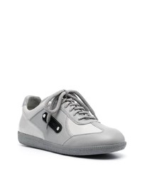 graue Leder niedrige Sneakers von A-Cold-Wall*