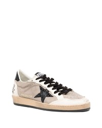 graue Leder niedrige Sneakers von Golden Goose