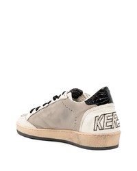 graue Leder niedrige Sneakers von Golden Goose