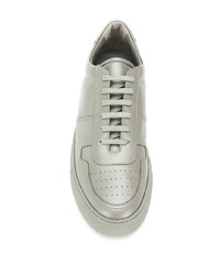 graue Leder niedrige Sneakers von Common Projects