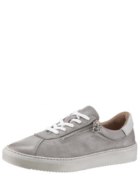 graue Leder niedrige Sneakers von BRUNO BANANI