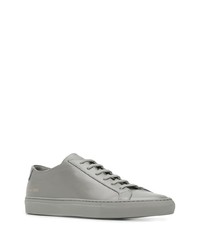 graue Leder niedrige Sneakers von Common Projects