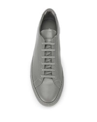 graue Leder niedrige Sneakers von Common Projects