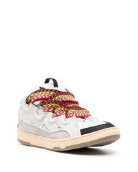 graue Leder niedrige Sneakers von Lanvin